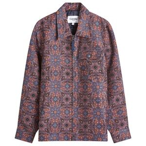 Corridor zip up shirt jacket - Qasim Men's Patterned Jacket - Multicolor